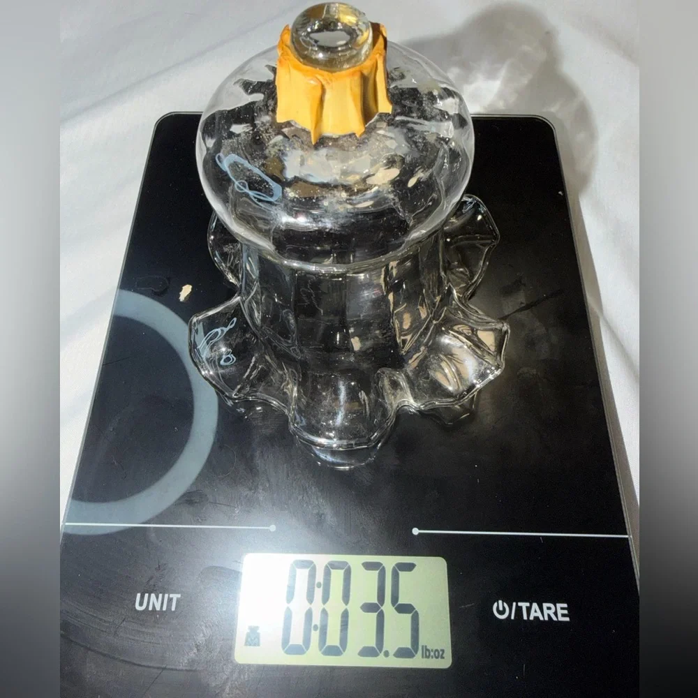 Vintage 4" Clear Art Glass Bell – Ruffled Skirt - Picture 5 of 5